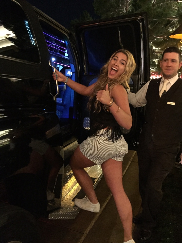 Stoked on a limo ride!